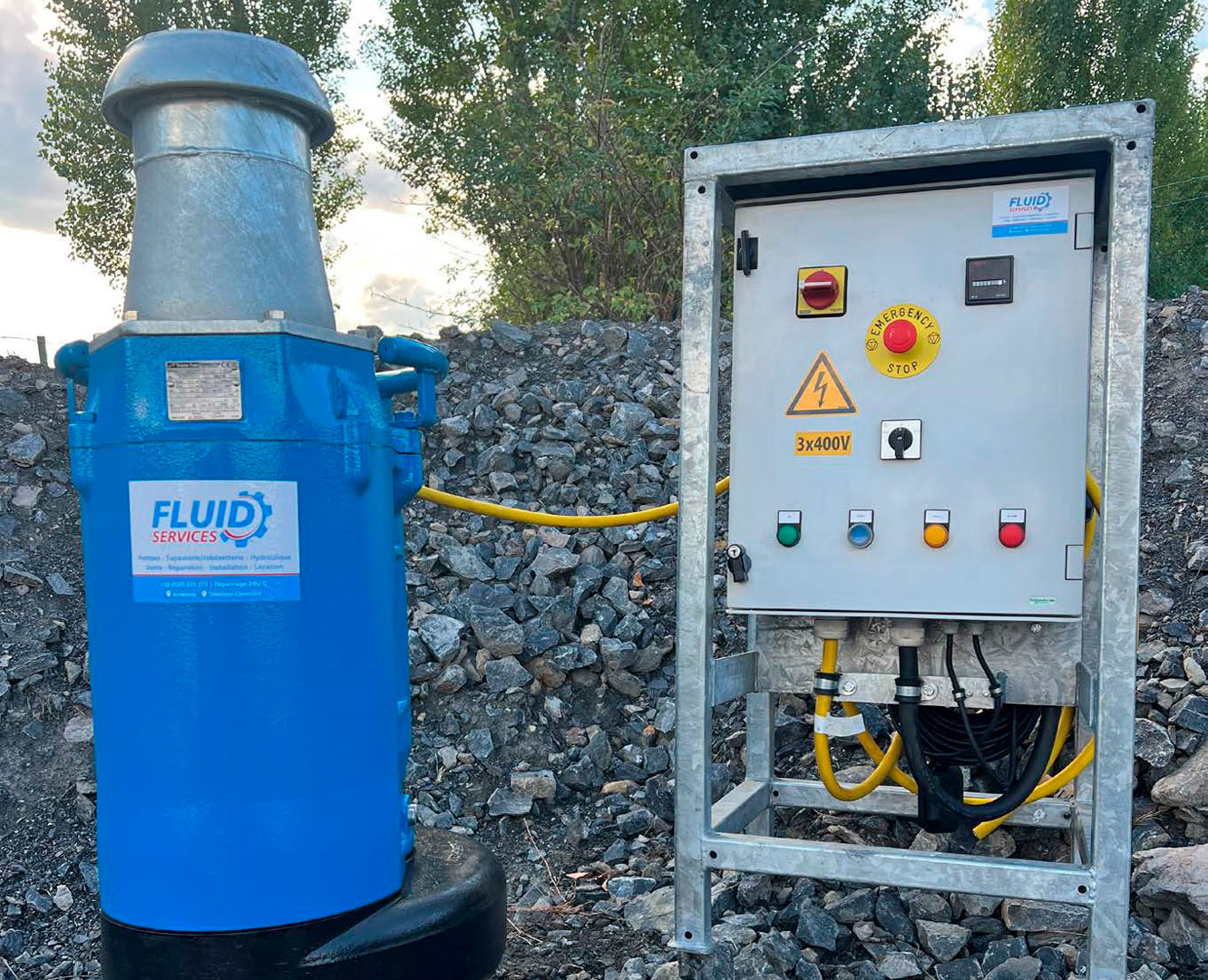 Pompe conçue pour les eaux de pluie, eaux chargées en sable, eaux souterraines